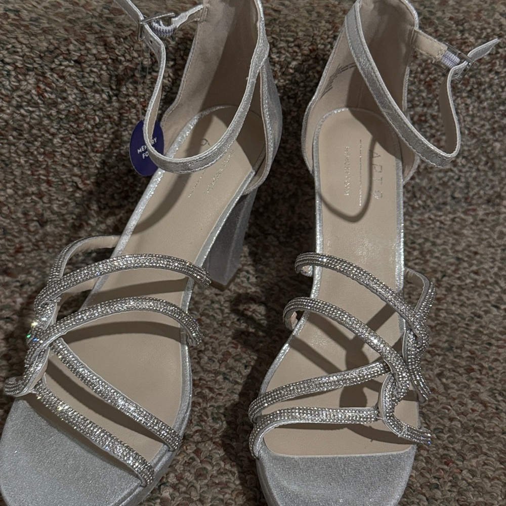 Apt. 9 Silver Glitter Heels